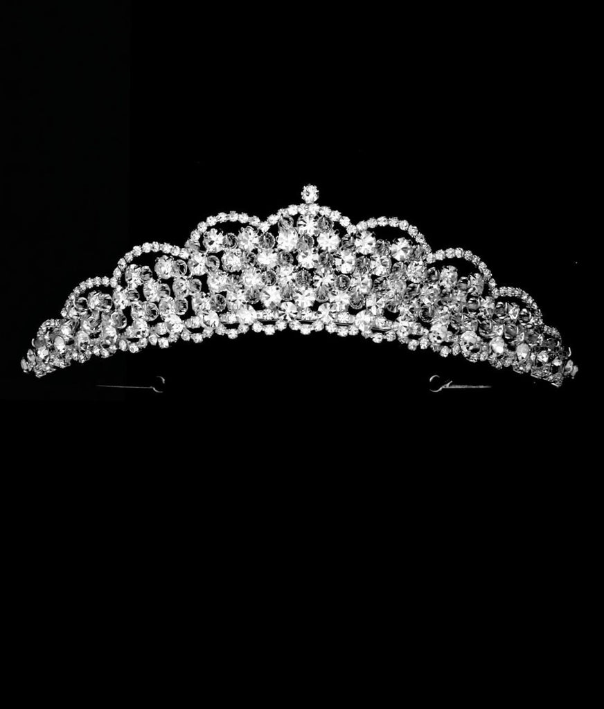 Sparkling Crystal Bridal Tiara Crown Headpiece La Bella