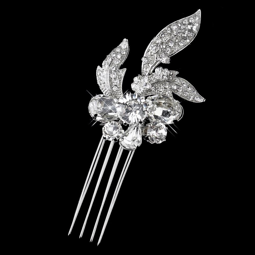 The EVERLY Comb, Wedding buy hair accessories, Wedding Comb, prom Hair Comb, Crystal comb, Vintage comb, pearl bridal comb, Silver Plated