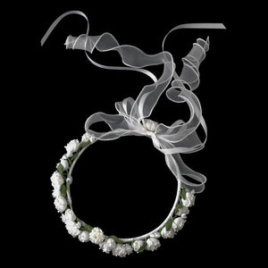Kate Middleton Flower Girl Wreath Headpiece - La Bella Bridal Accessories