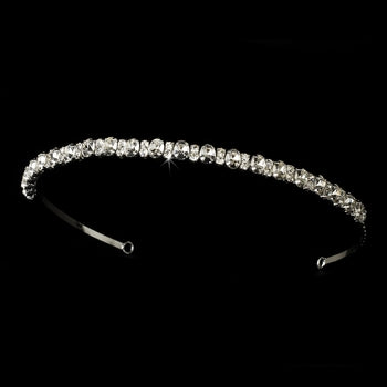 Sparkling Crystal Bridal Headband With Silver Rhinestones