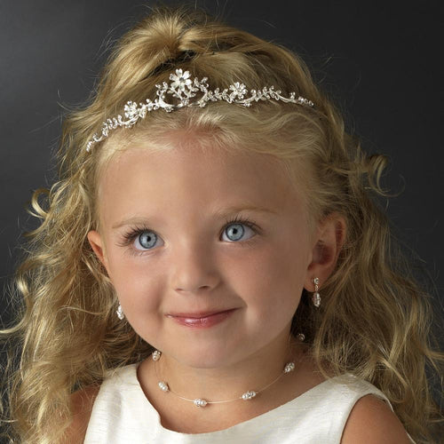 Children's White/Ivory Flower Headpiece - La Bella Bridal Accessories