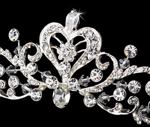 Darling Silver Crystal Bridal or Childs Tiara - La Bella Bridal Accessories