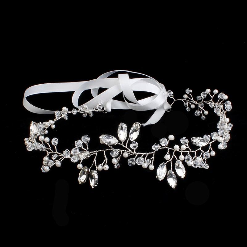 Delicate Pearl & Crystal Hair Vine Headband - White Ivory and Co Bohemia Gold Delicate Pearl and Crystal Hair Vine main image 4