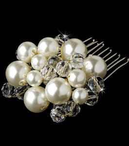 Pearl Crystal  Comb - La Bella Bridal Accessories
