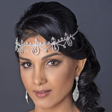 Silver Crystal Bridal Forehead Headpiece - La Bella Bridal Accessories