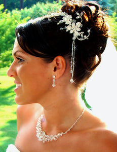Gorgeous Swarovski Crystal Bridal Comb with Crystal Dangles