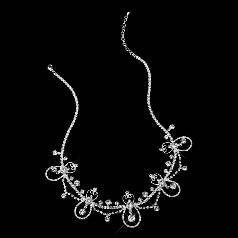 Sparkling Crystal Forehead Bridal Hair Chain Headpiece – La  display picture 1