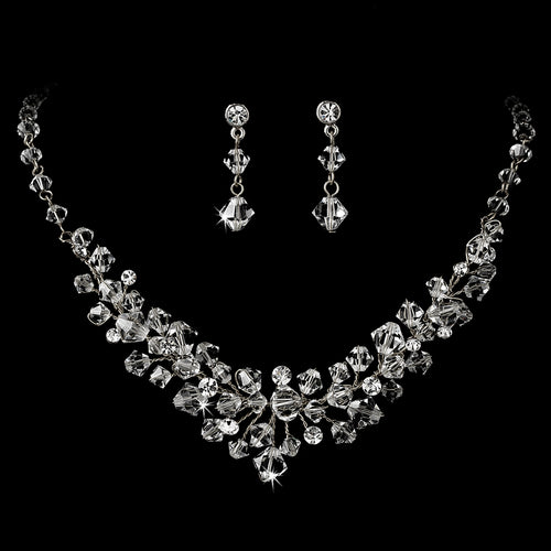 Fabulous Swarovski Crystal Bridal Necklace & Earring Set