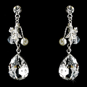 Gorgeous Swarovski Crystal Bridal Necklace Earring Set