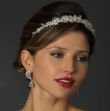 Vintage Inspired Crystal Encrusted Rose Pearl Bridal Headpiece