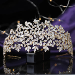 Big Luxury Couture Cubic Zirconia Crystal Bridal Headband Tiara