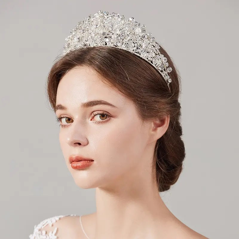 Vintage Silver Crystal Bridal Tiara s-l400.jpg main image 2