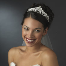 Vintage Inspired Silver Crystal Wedding Tiara