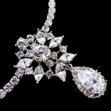 Antique Silver CZ Crystal “Kim Kardashian” Inspired Frontlet Headband