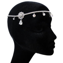 Antique Silver Crystal Kim K Inspired Floral Crystal Headband