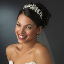 Vintage Inspired Silver Crystal Wedding Tiara Crown