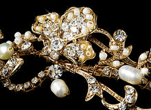 Artistic Freshwater Pearl & Crystal Wedding Headband