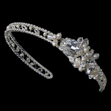 Elegant unique Crystal & Freshwater Pearl bridal headband
