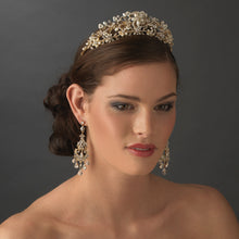 Silver or Gold Freshwater Pearl Crystal Bridal Tiara
