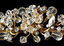 Crystal Clear Swarovski Floral Vine Gold Bridal Tiara