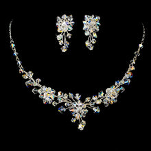 Silver Clear or AB Swarovski Crystal Bridal Jewelry Set