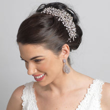 Gorgeous Silver Vine Crystal Spray Bridal Comb