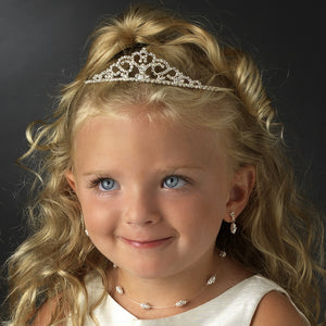 Classic Childs Crystal Heart Tiara