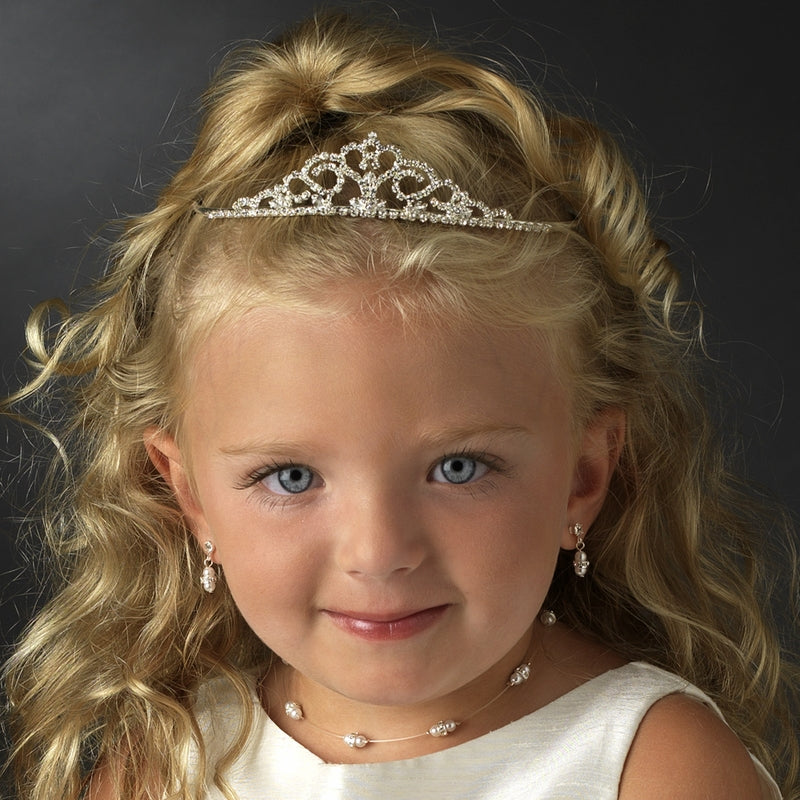 Classic Childs Crystal Heart Tiara