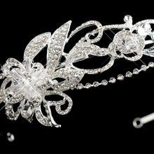 Silver Swarovski Crystal Crystal Side Accented Bridal Headband