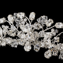 Silver Plated Swarovski Crystal Bead & Crystal Tiara Comb