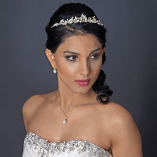 Light Gold Crystal & Ivory Pearl Tiara