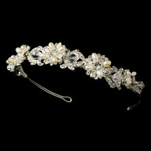 silver-swarovski-crystal-freshwater-pearl-bridal-headband, bridal headpiece, tiara, headband