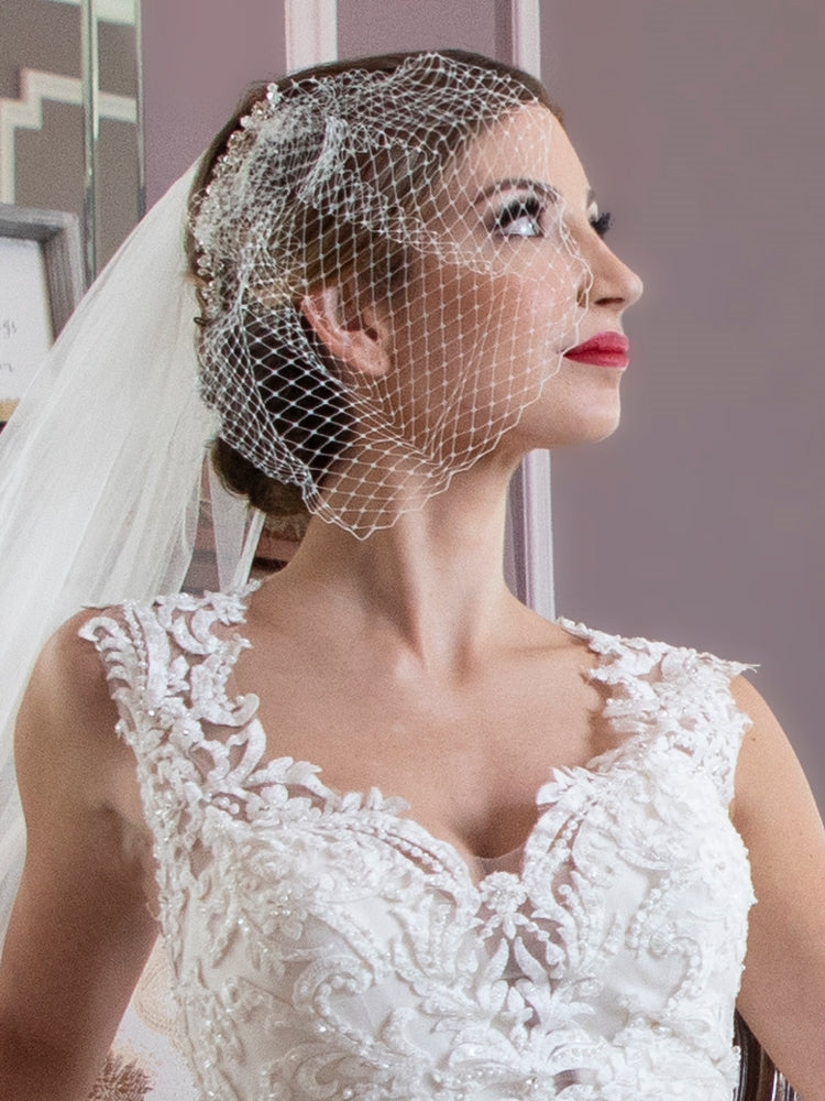 Pretty Vintage Inspired Wedding Birdcage Veil