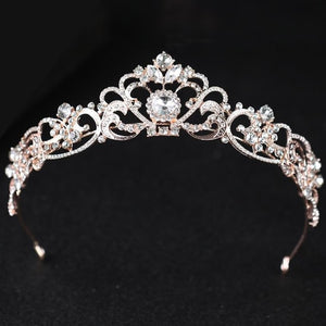 Romantic Vintage Inspired Crystal Bridal Tiara - La Bella Bridal Accessories