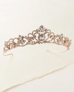 Romantic Vintage Inspired Crystal Bridal Tiara - La Bella Bridal Accessories