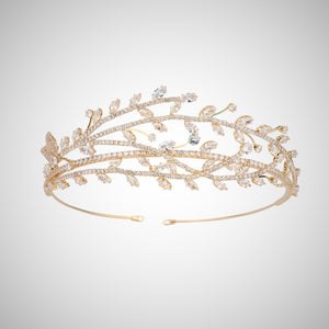 cubic zirconia wedding tiara, crystal zircon tiara, CZ crystal bridal Tiara