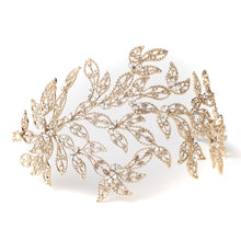 Stunning Crystal Leaf Wedding Headpiece Bridal Cap - La Bella Bridal Accessories