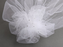 Birdcage Visor Veil with Side Pouf - La Bella Bridal Accessories