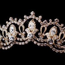 Gorgeous Royal Antique Silver Crystal Bridal Tiara Crown - La Bella Bridal Accessories
