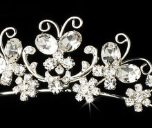 Super Pretty Crystal Butterfly Like Bridal Tiara - La Bella Bridal Accessories