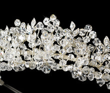 Stunning Swarovski Crystal Floral Leaf Wedding Tiara - La Bella Bridal Accessories