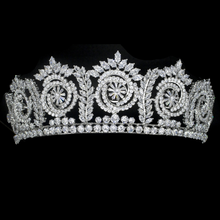 Silver CZ Tiara, zircon tiaras, cubic zirconium wedding tiara, bridal tiara, zircon, zircon tiara, cubic, cubic crystal tiara CZ Tiara, sim diamond, zircon tiara
