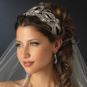 Royal Couture Crystal Bridal Headband Headpiece - La Bella Bridal Accessories