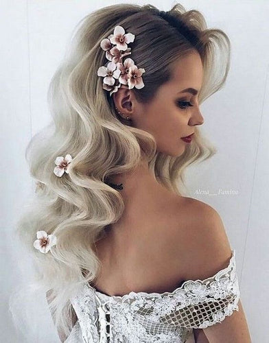 Beautiful Lace Appliqué Crystal & Pearl Flower Wedding headpiece – La Bella  Bridal Accessories