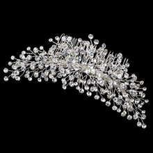 Gorgeous Silver Vine Crystal Spray Bridal Comb