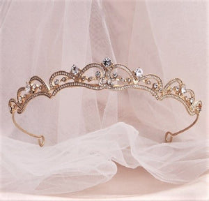 Romantic Princess Inspired Crystal Bridal Tiara