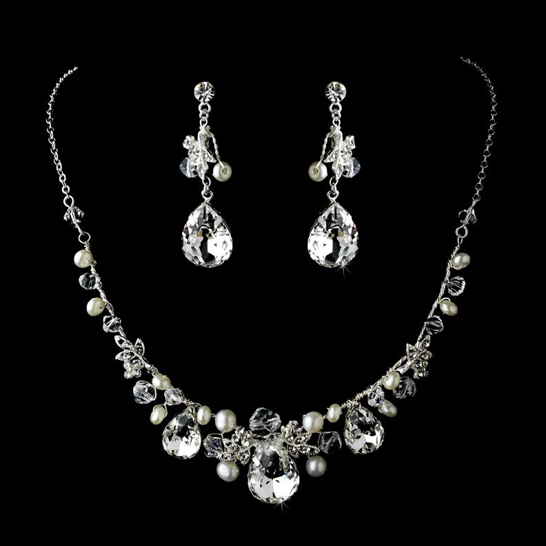 5pcs Wedding Women's Jewelry Set Rhinestone Necklace Earrings Bracelet  Bridal Wedding Dress Accessories | SHEIN
