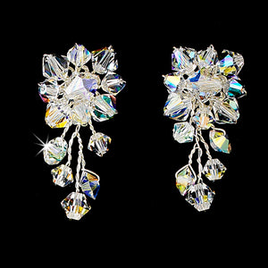 Swarovski Crystal Jewelry set, Swarovski AB Crystal earrings, bridal necklace set, AB Swarovski Crystal Jewelry set