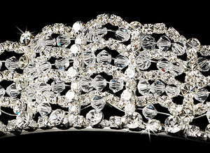 Swarovski Crystal Bridal Tiara Headpiece - La Bella Bridal Accessories