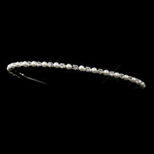 Silver White Pearl & Crystal Headband - La Bella Bridal Accessories
